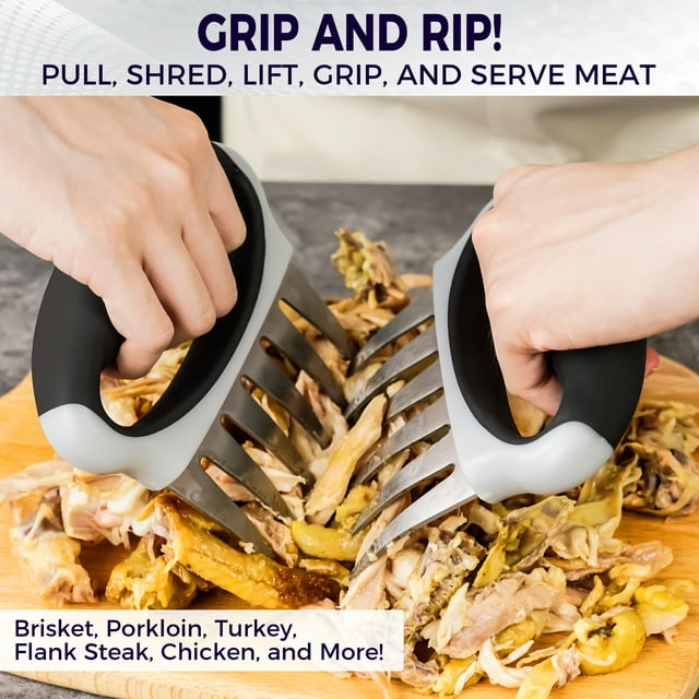 CHEFSSPOT Stainless Steel Meat Shredder Claws with Ultra-Sharp Blades