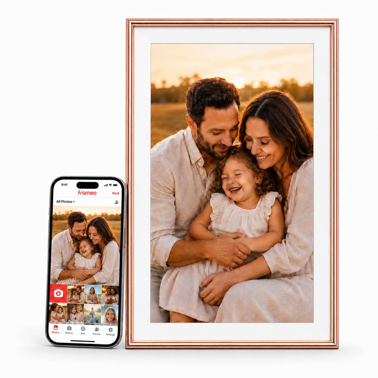 ELIME 15.6" WiFi Digital Picture Frame with Frameo App - 32GB Smart Photo Display