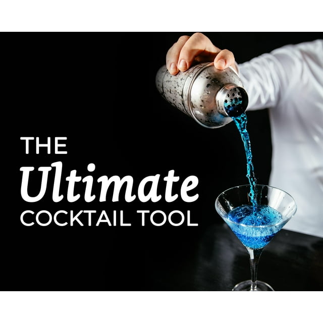 Touch of Mixology Stainless Steel 25OZ (750ML) Cocktail Shaker with Built-in Strainer