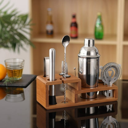 Touch of Mixology 14 Piece Stainless Steel Bartender Tools Kit Includes Cocktail Shaker - Wedding Registry