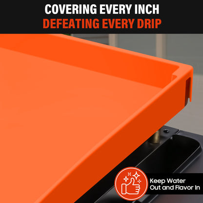 CHEFSPOT Griddle Mat Cover for 36 in. Blackstone and other Griddles - Grill Cover Protector (Orange)