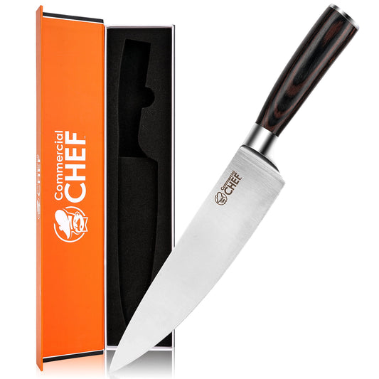 Commercial Chef Japanese 8-inch Chef Knife - Pakkawood Handle