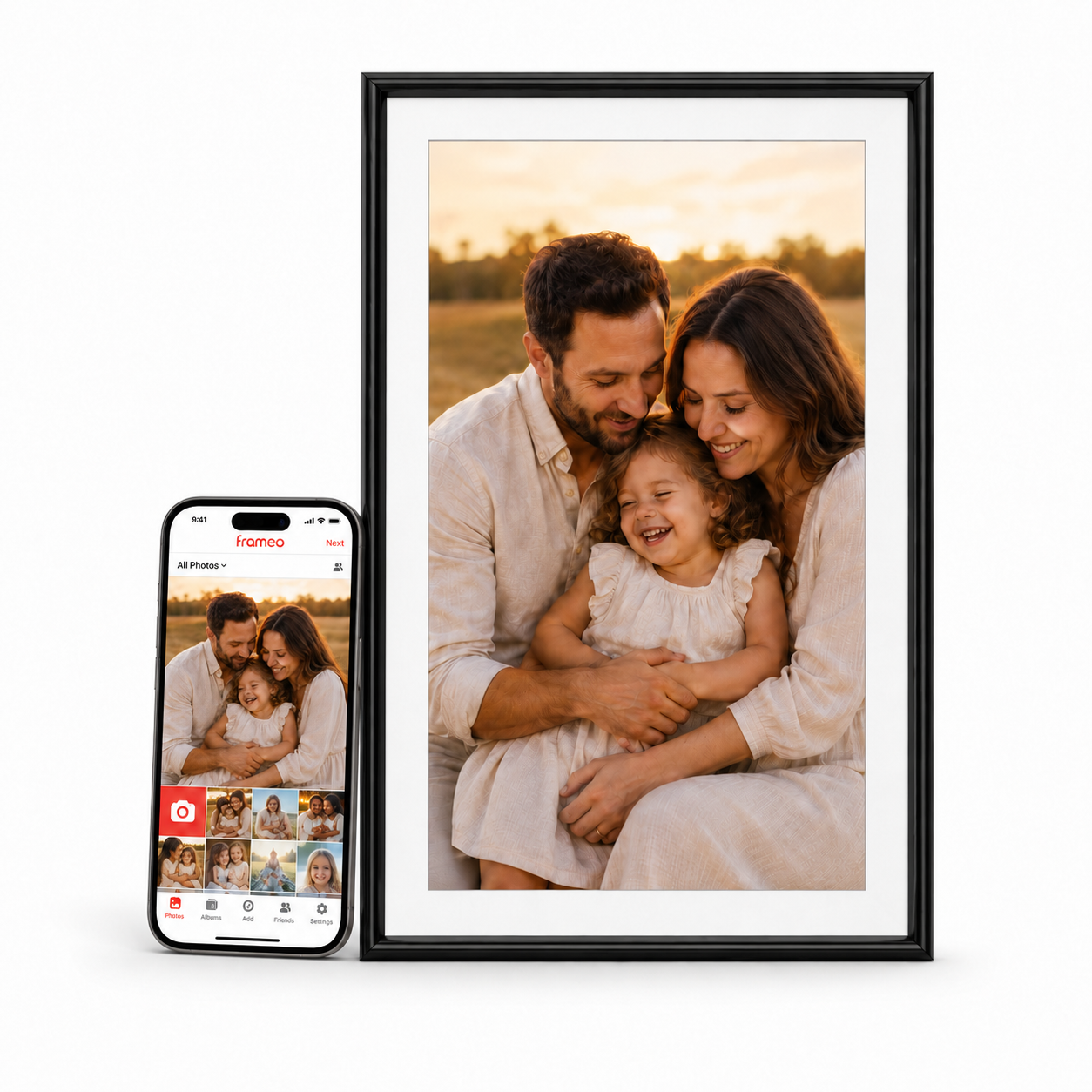 ELIME 15.6" WiFi Digital Picture Frame with Frameo App - 32GB Smart Photo Display