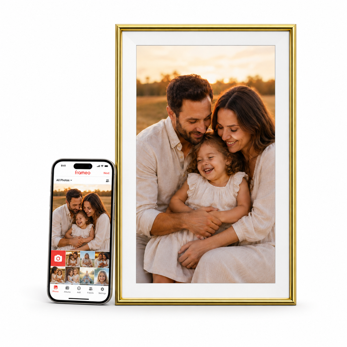 ELIME 15.6" WiFi Digital Picture Frame with Frameo App - 32GB Smart Photo Display
