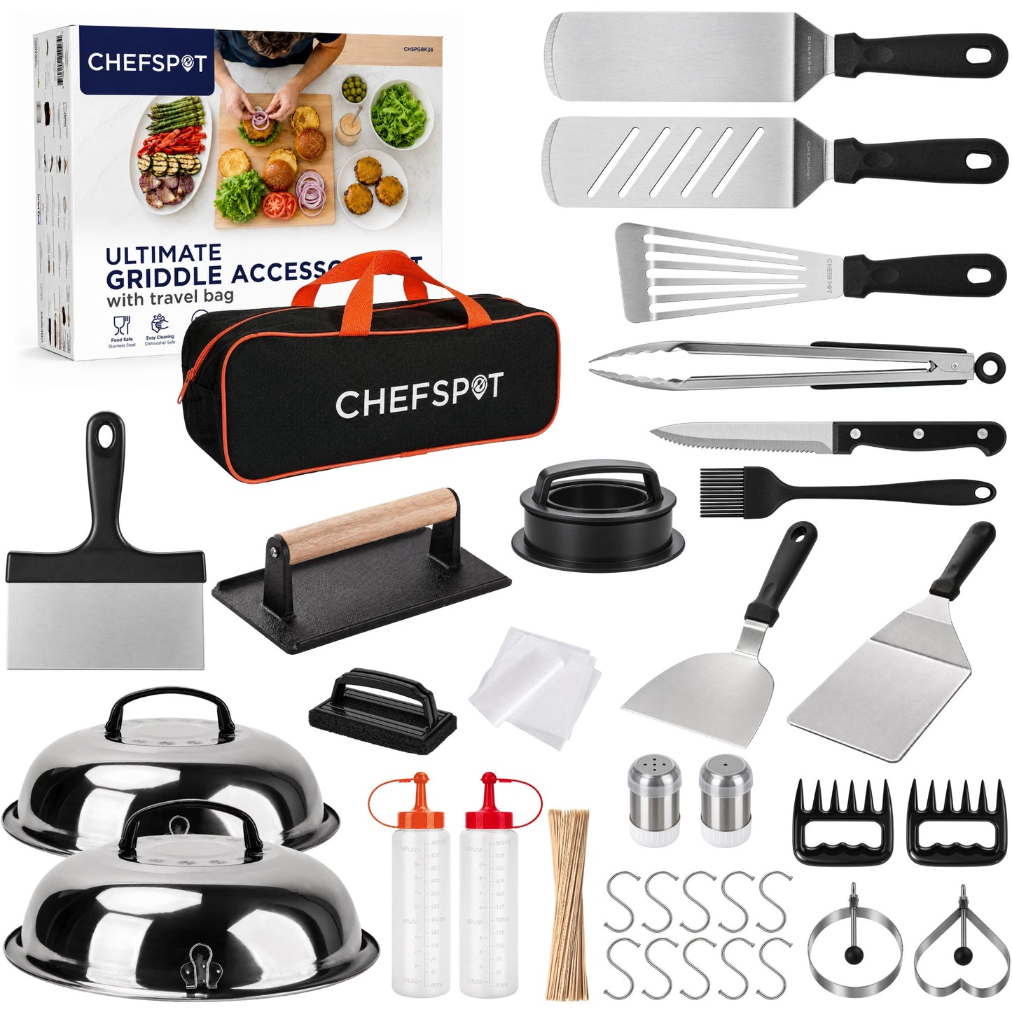 CHEFSPOT Ultimate 233-Piece Griddle Accessories Kit for Blackstone Flat Top Grills with Carry Bag
